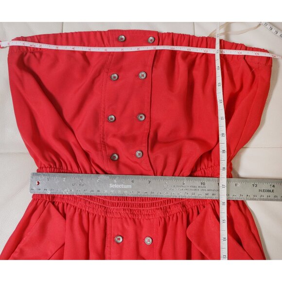 BCBGeneration Tomato Red Nautical Mini Strapless Dress - Picture 8 of 9